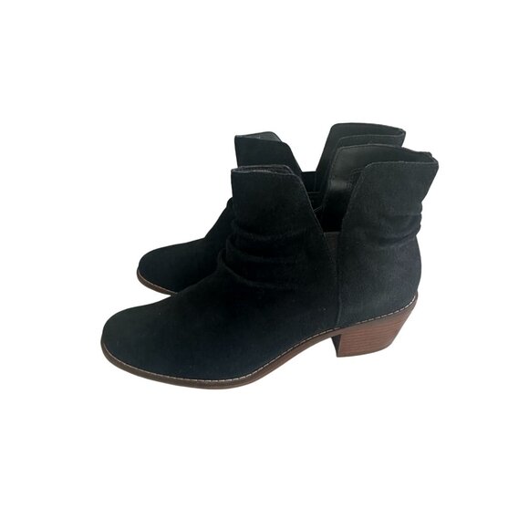 COLE HAAN Black Suede Ankle Booties Boots Size 6.5 - Picture 2 of 8